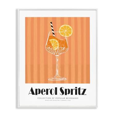 Imagem de Stupell Industries Clássico Aperol Spritz Branco Emoldurado Giclee Art Design por Lettered and Lined, 28 x 35 cm