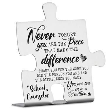 Imagem de Presentes de agradecimento ao conselheiro escolar, presentes de agradecimento para conselheiro escolar, semana aniversário, Natal, time, escritório, decoração, quebra-cabeça, peça, placas decorativas