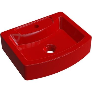 Imagem de Cuba De Apoio Retangular C01 Banheiro Rt41 Aria Vermelho