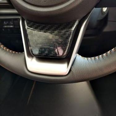 Imagem de Decoração de glitter inferior para volante compatível com XV 2018-2023 Forester 2019-2023 Modificação fosca de fibra de carbono (brilho inferior)