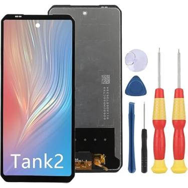 Imagem de SiuVorZhi Tela LCD compatível com Unihertz Tank 2 Display LCD Touch Screen Repair Peças de reposição com ferramentas.