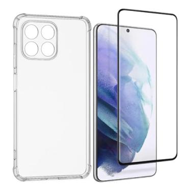Imagem de Compátivel com Moto G86-1 Capa Capinha Anti Impacto Queda + 2 Películas de Vidro 3d, silicone transparente clear com bordas reforçadas e flexível com efeito cristal