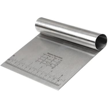 Imagem de Espátula de Aço Inoxidável com Régua de Medição para Chocolate Legumes Massas Confeitaria e Cozinha 17 cm