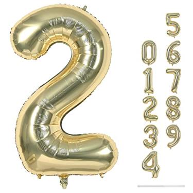 Imagem de Champagne Gold Number 2 Balloons