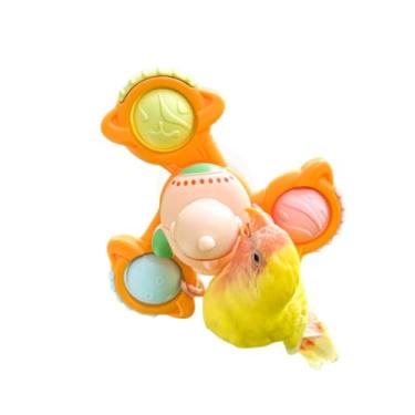 Imagem de Brinquedo de entretenimento giratório para gaiolas de pássaros/vidro/janela de pássaros, brinquedo interativo giratório para papagaios, ajuda a aliviar o tédio, brinquedo educativo para periquitas