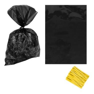 Imagem de Tim&Lin Sacos de celofane pretos transparentes para violoncelo, pacote com 50