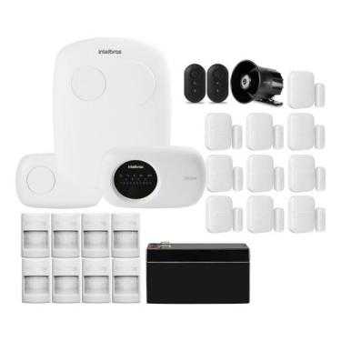 Imagem de Kit Alarme Monitorado Intelbras AMT 2118 EG com 18 Sensores Sem Fio e 