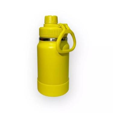 Imagem de Garrafa Térmica inox Infantil 350ml tampa com rosca (Amarelo)