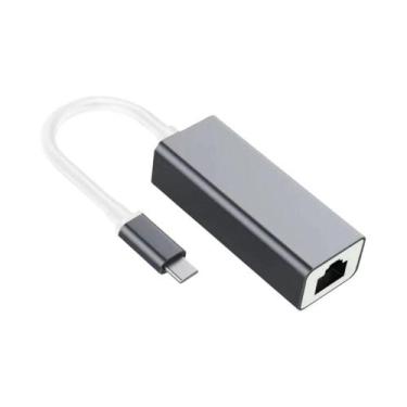 Imagem de Adaptador Ethernet USB 3.0 Tipo C 1000Mbps RJ45 Para MacBook PC Window
