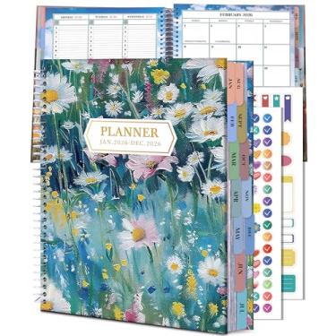 Imagem de CAGIE Agenda 2026 mensal (26 de janeiro a 26 de dezembro), agenda acadêmica de 12 meses 21,6 x 28 cm, agenda diária grande com horário horário, guia mensal, encadernação em espiral, marcador de página