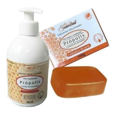 Imagem de 1 Sabonete Líquido Propolis 380ml E 1 Sabonetes Barra - HIPER