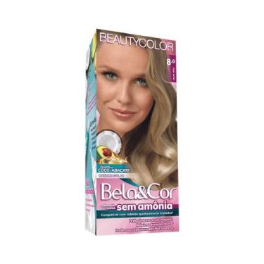 Imagem de Tintura Bela Cor Kit Sem Amônia 8.0 Louro Claro - Bela e Cor