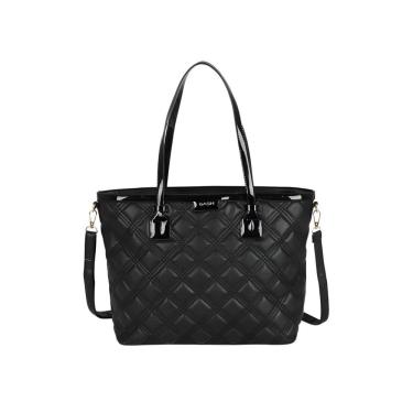 Imagem de Bolsa Fashion De Ombro Gash Preta Relevo Bg72741