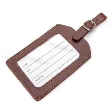 Imagem de Identificador em Couro De Mala Bolsa ou Mochila de Viagem - Bertoni, M