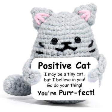 Imagem de Suporte Emocional Cat AiCase Inspirational Crochet Grey