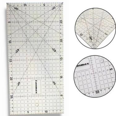 Imagem de Régua de Acrilíco 15x30cm Patchwork C/Silk Costura Criativa - Berto Av