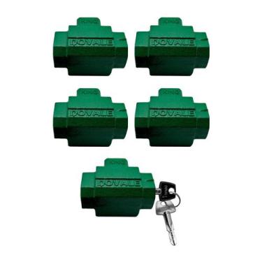 Imagem de 05 Fechadura Cadeado De Solo Para Porta Enrolar Mestrada Com Segredos 