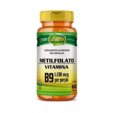 Imagem de Suplemento Alimentar Metilfolato B9 1.138mcg 60 Cápsulas - Unilife