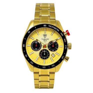 Imagem de Relógio Tuguir Masculino Ref: Tgi37115 Cronógrafo Aço Dourado