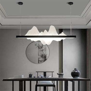 Imagem de Restaurante Contemporâneo Lâmpada Pingente LED Estilo Chinês Retro Criatividade Bar Balcão Sala de Estar Quarto Estudo Hotel Casa de Chá Candelabro (Estilo 5 L120CM)