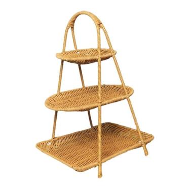 Imagem de Wswqop Cesta de frutas e vegetais com 3 camadas para armazenamento de alimentos e pão para sala de estar, acampamento