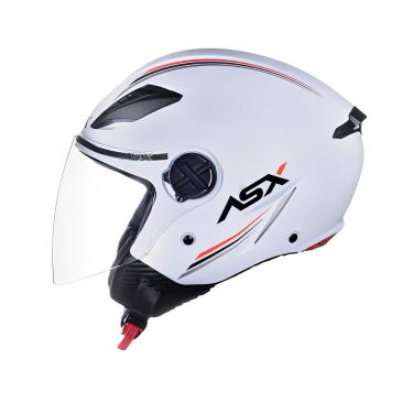 Imagem de Capacete Asx City Air Solid Branco Brilho Aberto