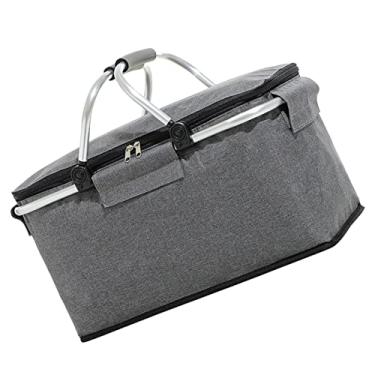 Imagem de aqxreight Cesta de Piquenique Isolada Com Forro de Folha de Alumínio – Refrigerador Dobrável e de Grande Capacidade para Viagens Ao Ar Livre e Acampamento