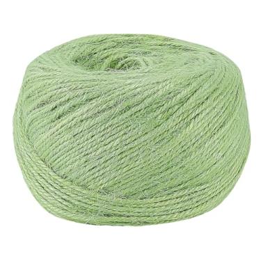 Imagem de SOFPLATE Cordão de juta verde multiuso 100 m/109,36 jardas corda decorativa durável para pendurar fotos para fazer joias, colar de pulseira de macramê, projetos faça você mesmo, embrulho de presente