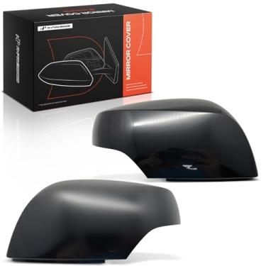 Imagem de A-Premium 2 peças de tampas de espelho retrovisor do lado do motorista e do passageiro - Compatível com Subaru Forester 2014-2018, Impreza 2012-2014, XV Crosstrek 2013-2014 - Preto liso, com furo de