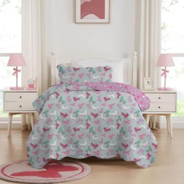 Imagem de Kit Cobre Leito Luxo Colcha Infantil Estampada Solteiro 02 Peças (Patins)