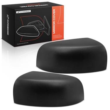 Imagem de A-Premium 2 peças de tampas de espelho retrovisor do lado do motorista e do passageiro - compatível com Ford Ranger 2019 2020 2021 2022 2023 - preto texturizado, sem furo de seta