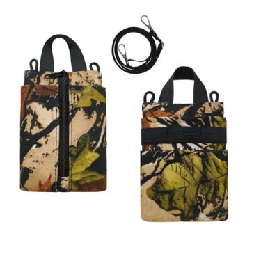 Imagem de VSIVSI Organizador de bolso EDC, bolsa de ferramentas pequena com zíper e cordão de paracord para homens, bolsa tática para lanterna, faca, caneta, notebook, telefone tático (camuflagem)