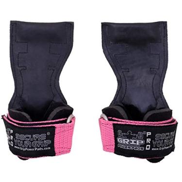 Imagem de Lifting Grips — Luvas de peso profissionais melhores tiras resistentes alternativas aos ganchos de energia — Envoltórios de dedos, ajustáveis, acolchoados com neoprene, PkStRb, Medium 6.50"-7.50" Standard Wrist Size