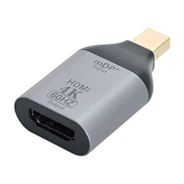 Imagem de chenyang Mini DP DisplayPort fonte entrada macho para saída de pia HDMI fêmea monitores 4K @60hz adaptador conversor Ultra HD para laptop Mac