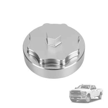 Imagem de Tampa da carcaça do filtro de combustível 68065612AA, substituição de tarugo de alumínio para Ram 2500 3500 4500 5500 6.7L Cummins, caminhonete Dodge Ram (prata)