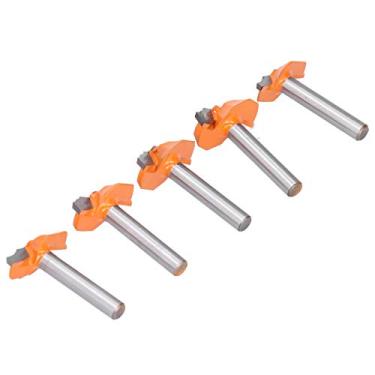 Imagem de Hyuduo Broca de Roteador Com Haste de 6 Mm de 5 Unidades, Liga YG6 e Fresa de Aço Carbono 45# para Porta de Gabinete, Com Tamanho Pequeno e Amplas Aplicações para Entalhe Em Madeira