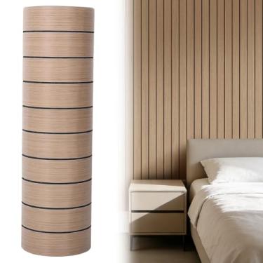 Imagem de Papel de parede vintage de PVC, papel de parede vintage de 299,7 x 39,9 cm, à prova d'água, para armários de escritório em casa, quarto, decoração de armário de casco (estilo de grão de madeira