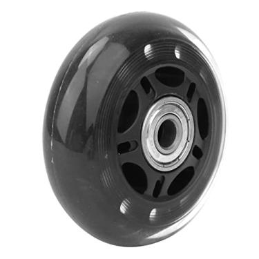 Imagem de Naroote Roda Durável Com Rodízios de 3 Polegadas Com Rolamento 608ZZ, Substituição de Roda de Patins Silenciosos Em PU Preto, Adequada para Carrinhos de Bagagem e Acessórios, Carga Máxima de 40 Kg