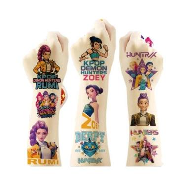 Imagem de Adesivos Kawaii À Prova d'Água De Demon Hunters KPop Para Capas De Tel