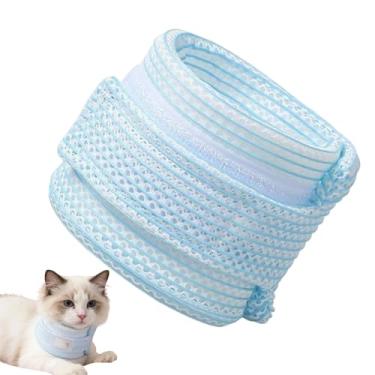 Imagem de Para Feridas No Pescoço De Gatos,Órtese de Suporte Ajustável e Macia para Ferimentos | Colar de Recuperação para Animais de Estimação - para Gatos Pequenos e Médios em Casa