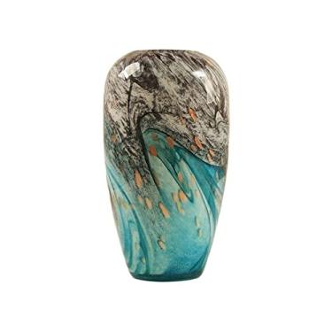 Imagem de Vaso de flores moderno pintura a tinta vaso de vidro decoração de arte vaso de varanda sala de estar escritório arranjo de flores vaso de decoração para vaso de flores (cor: A) (B)