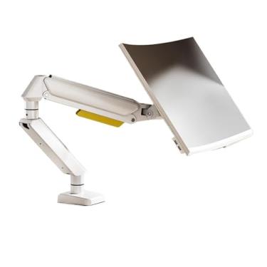 Imagem de BEGWVDJTP Suporte de monitor braço mecânico adequado para computador giratório cantilever suporte de tela portátil X1 (branco)