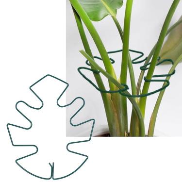 Imagem de Estaca de suporte de haste Monstera de 13 x 14 cm com gancho de trava, suporte de planta trepadeira durável para Monstera, cacto espinha de peixe, fácil instalação, verde