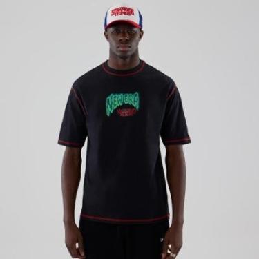 Imagem de CAMISETA NEW ERA REGULAR STRANGER THINGS NEW ERA PRETO-Masculino
