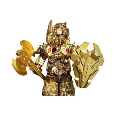 Imagem de Figura De Ação Mini Optimus Prime Edição Ouro, Brinquedo De Blocos De 