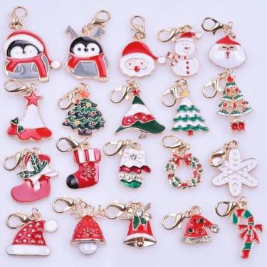 Imagem de Acessórios De Natal Arco-Íris 20PCS Pingentes Feitos À Mão DIY Chapéus