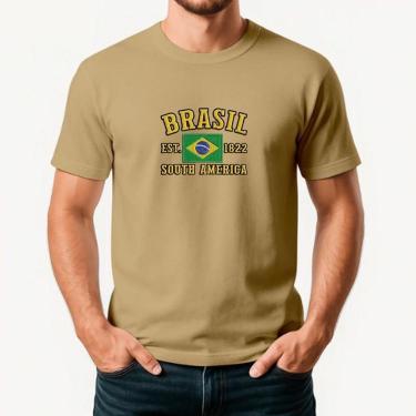 Imagem de Camiseta Masculina BRASIL Exclusiva Algodão Premium-Masculino