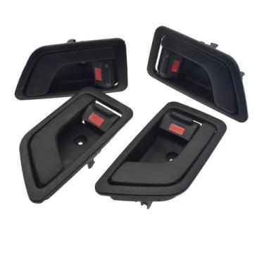 Imagem de 4 unidades de carro preto dentro das maçanetas das portas internas esquerda direita do passageiro compatível com Hyundai Getz/Click/TB 2002 2003 2004 2005 2006 2007 2008 2009(Black 4pcs)