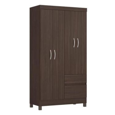 Imagem de Guarda Roupa Lotus Quarto com 4 Portas e 2 Gavetas - Demóbile, Cafe To