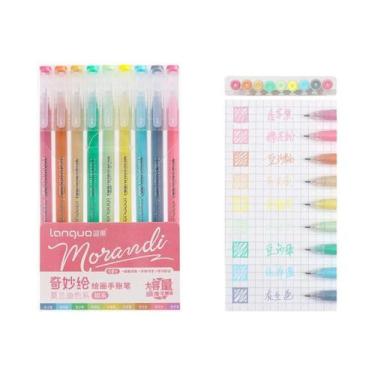 Imagem de Conjunto De Canetas Gel Morandi Color 0.5mm 9 Peças Tinta Suave Para E